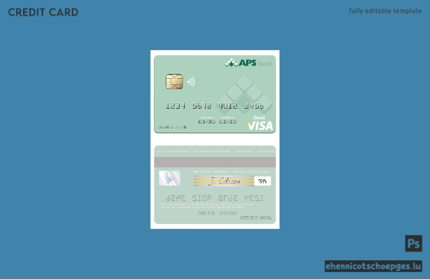 Beispielvorschau der Visa-Debitkarte der Malta APS Bank Limited